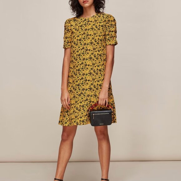 Whistles  Yellow Trailing Daisy Georgina Dress - Picture 1 of 5